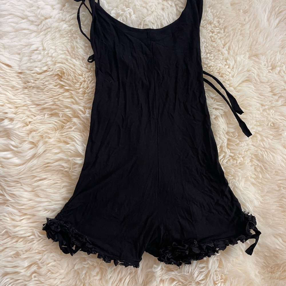 Elegant Black Festival Jumpsuit with Lace Trim
